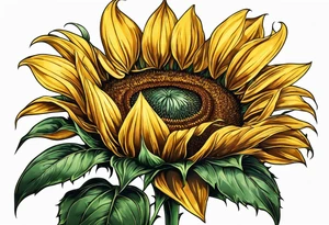 Sunflower for a male tattoo tattoo idea