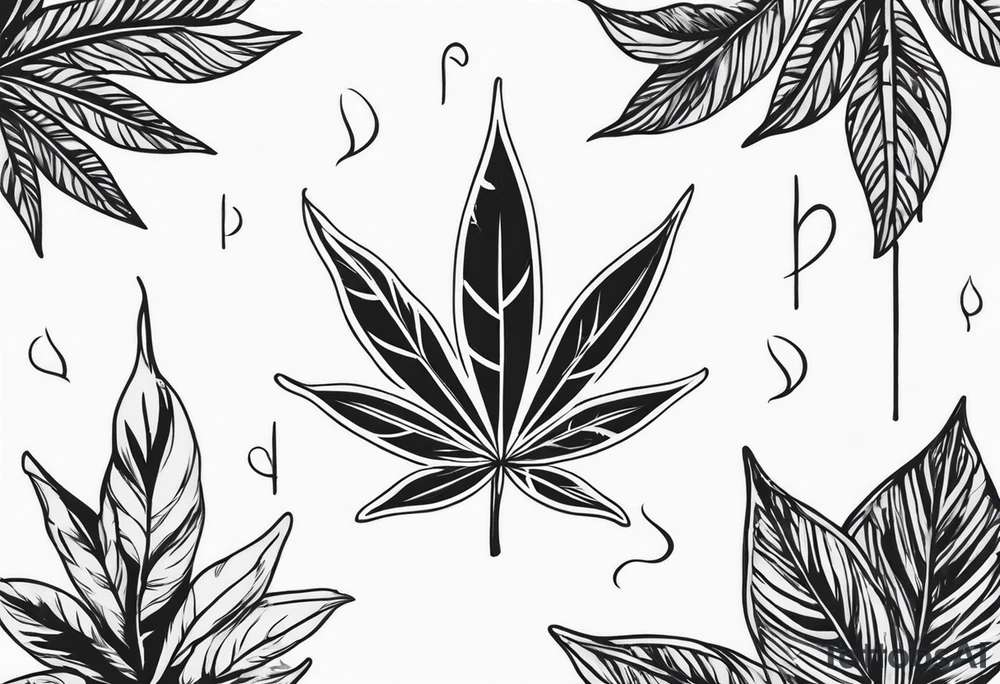 weed, smoke tattoo idea