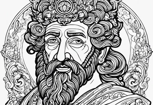 Marcus Aurelius combined with a Scorpio at SpongeBob SquarePants home tattoo idea