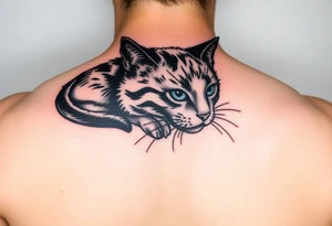 black cat tattoo idea