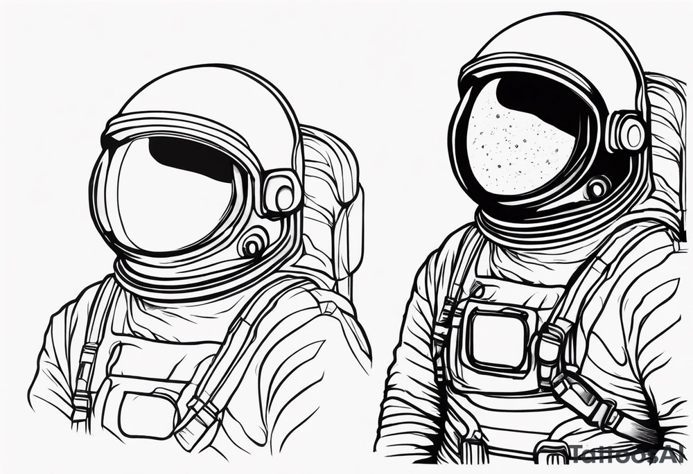 astronaut tattoo idea
