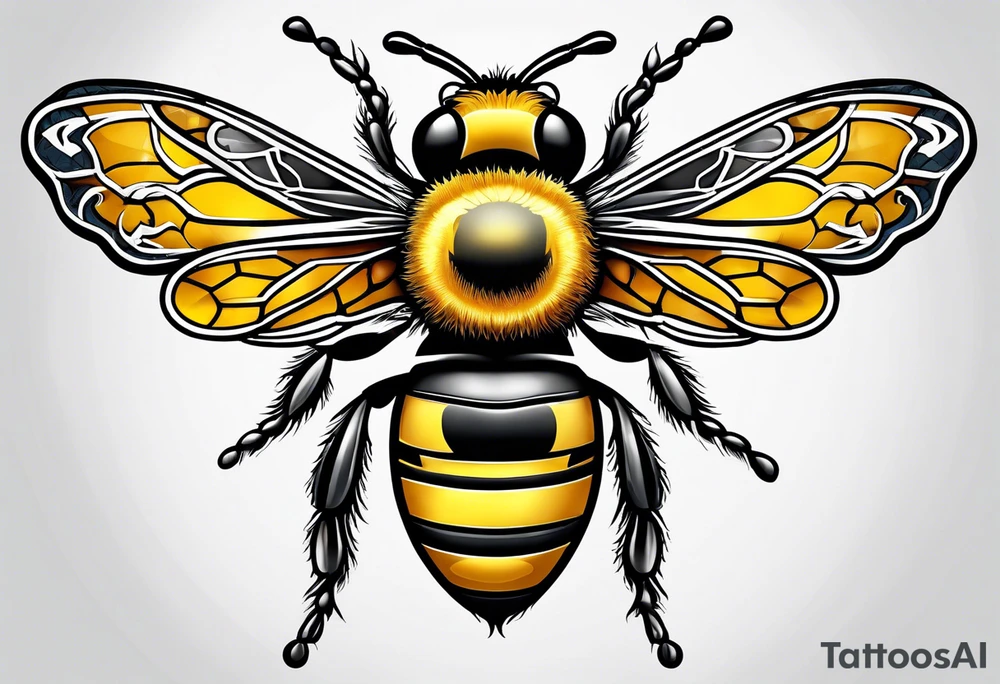 Small bee, not real tattoo idea
