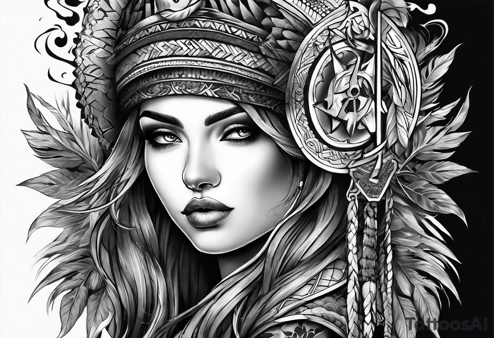 peace and war tattoo idea