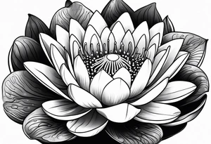Water lily bouquet tattoo idea