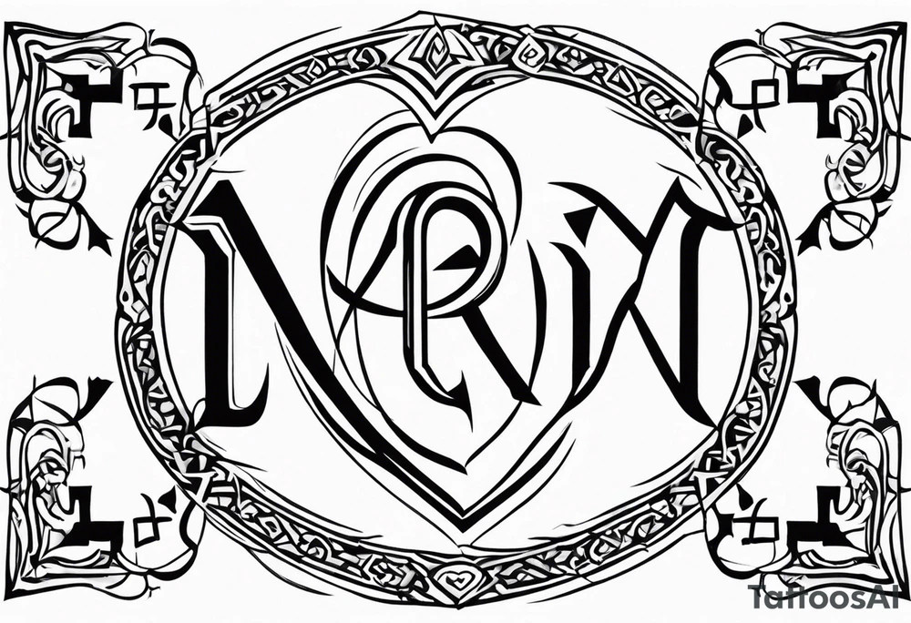 Kendra and Bubba, Nordic rune love tattoo idea