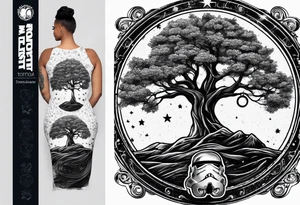 Tree with Star wars and a tardis tattoo idea
