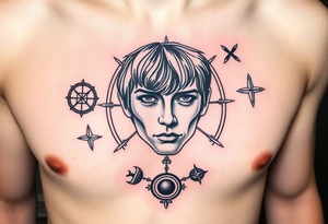 A clockwork orange movie related with symbols and alex face tattoo idea