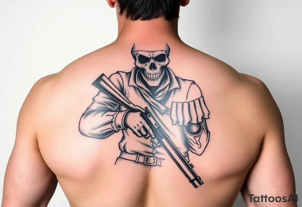 Undead cowboy with 30-30 rifle tattoo idea
