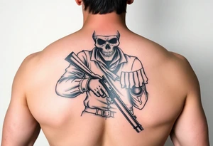 Undead cowboy with 30-30 rifle tattoo idea
