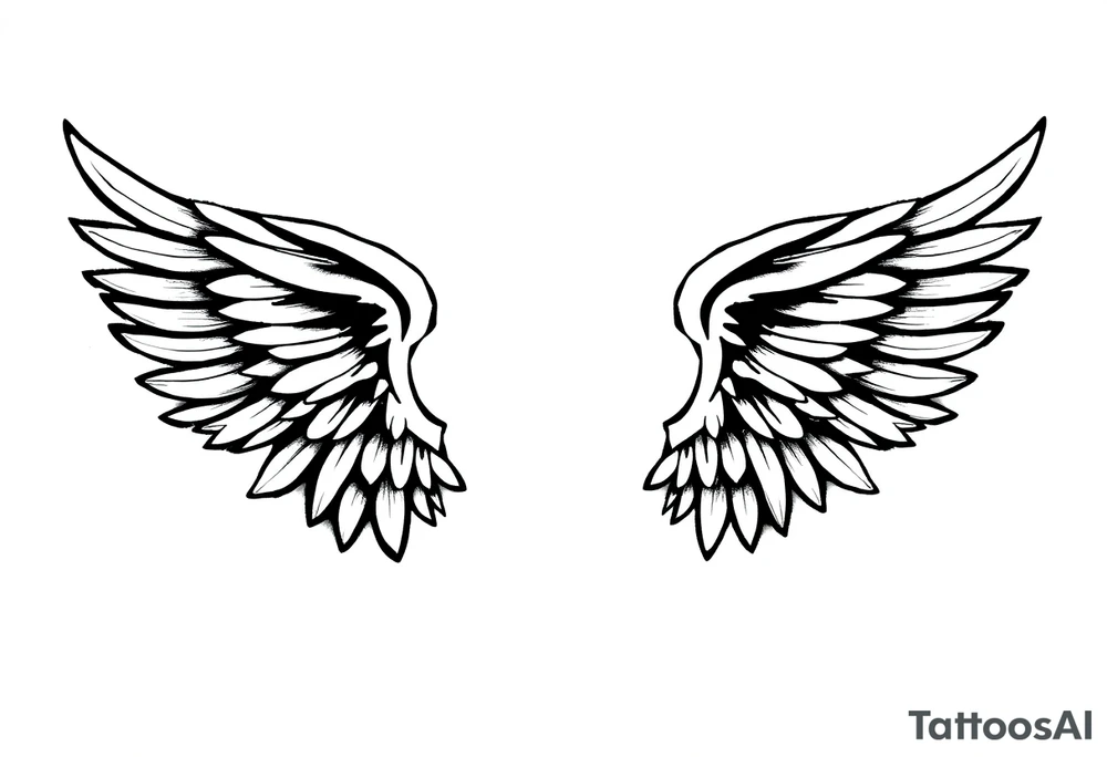 Angel wings memorial tattoo idea