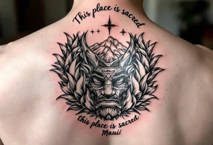 This place is sacred Maui tattoo idea