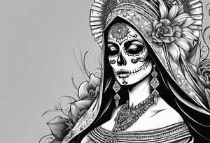 Cybersigilism of Santa Muerte tattoo idea