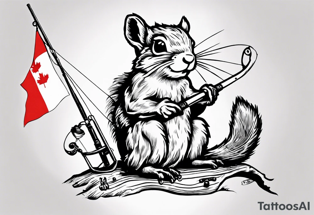 Fishing pole
"1946"
Apple fritter
Squirrel
Canadian flag tattoo idea