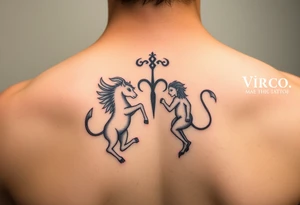 capricorn symbol, virgo symbol, love tattoo idea