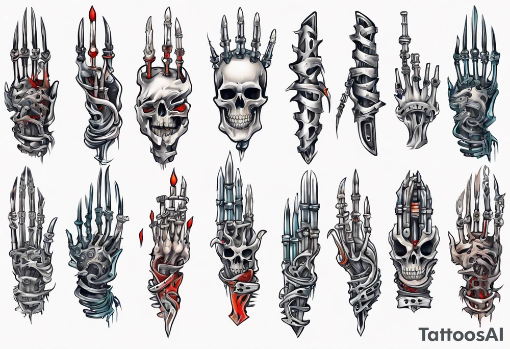 Razor fingers
Skeletal tattoo idea