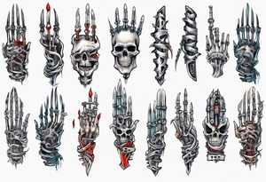 Razor fingers
Skeletal tattoo idea