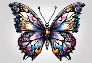 Fantasy butterfly tattoo idea