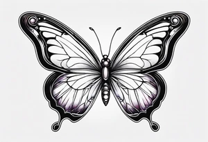 Butterfly with nova star tattoo idea