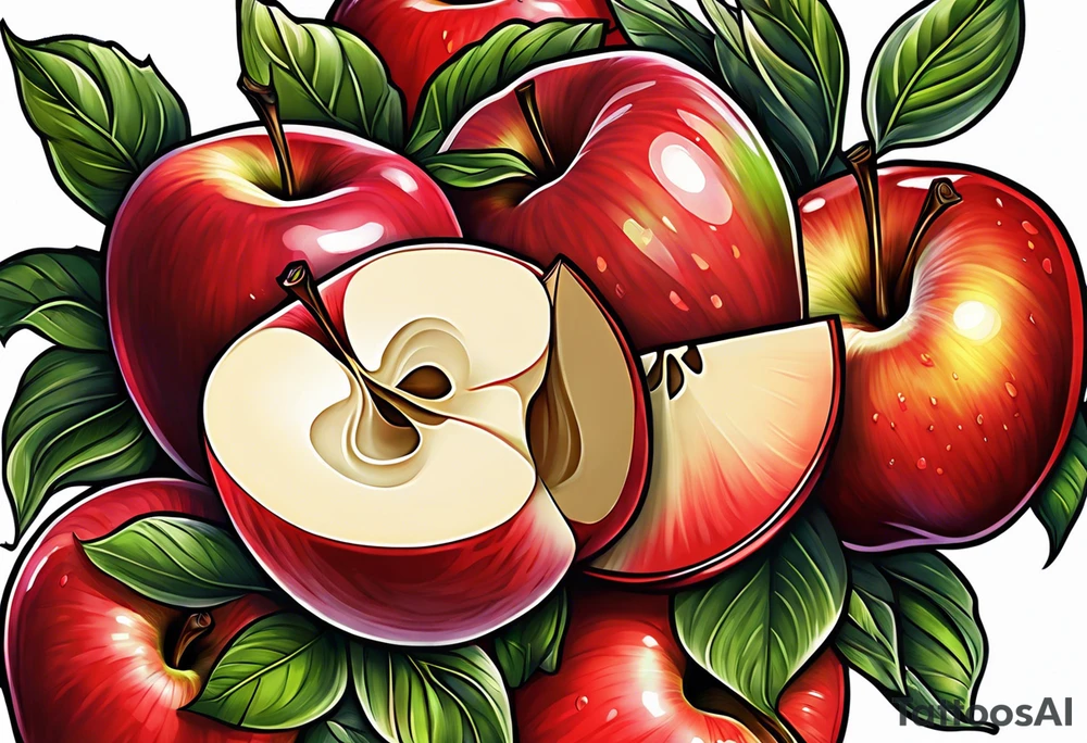 Red Apple tattoo idea