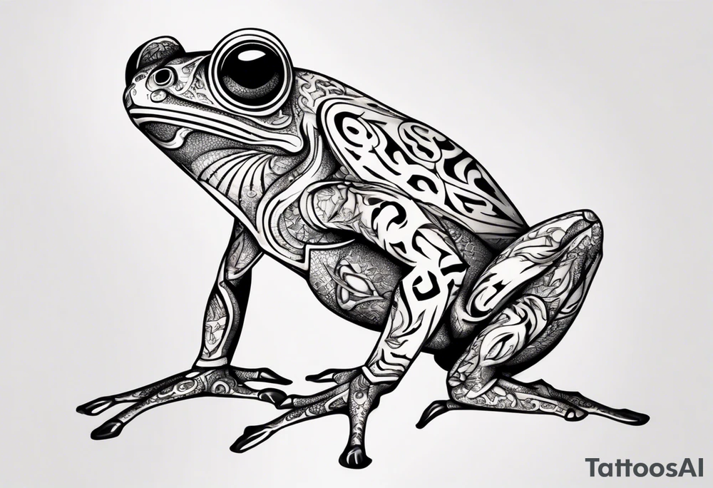 cybersigilism common coqui sitting on flor de maga tattoo idea