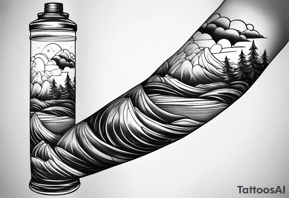 Water, nature, sleeve tattoo tattoo idea