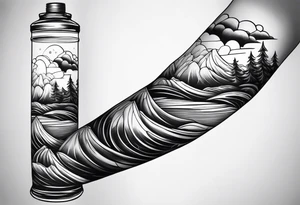 Water, nature, sleeve tattoo tattoo idea