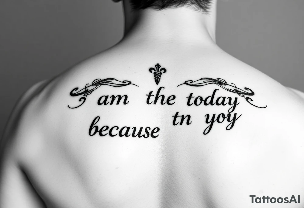 i am the man i am today because of you tattoo idea