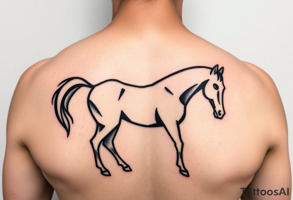 horse silhouette 
from the front tattoo idea