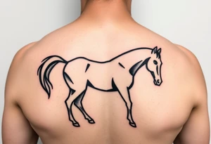 horse silhouette 
from the front tattoo idea