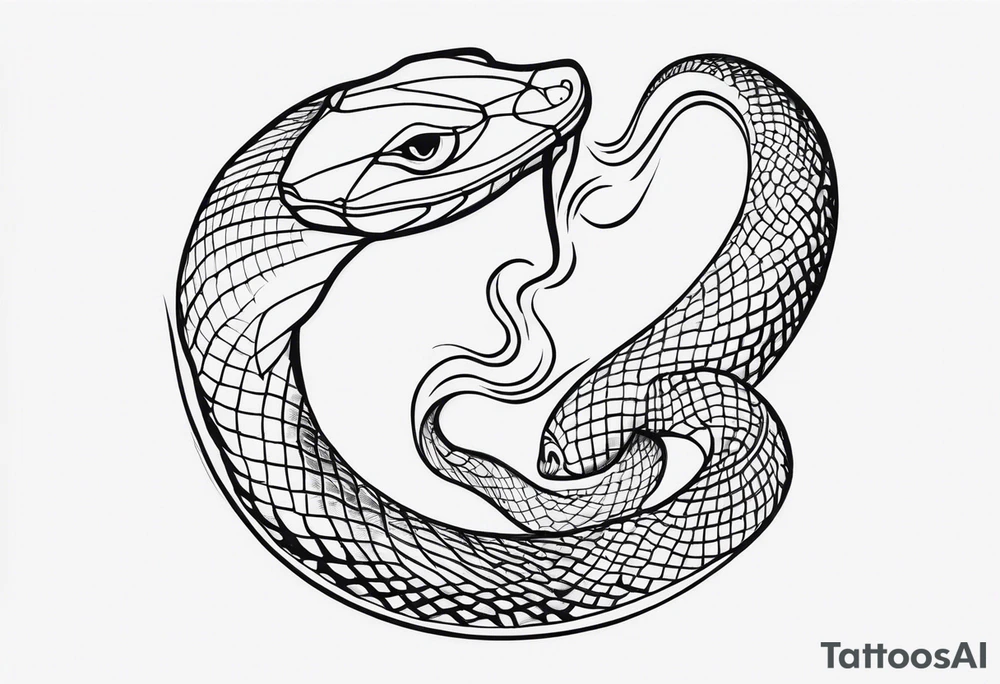 long snake tattoo idea