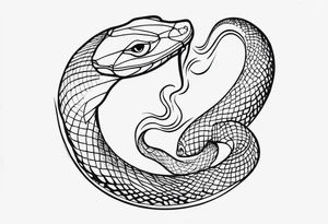 long snake tattoo idea
