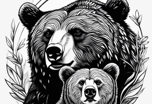 mamma bear and cub tattoo idea