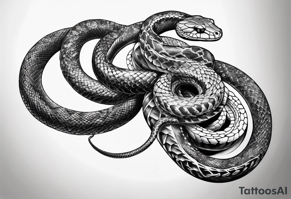 Snake around arm tattoo idea