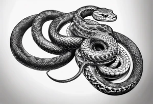 Snake around arm tattoo idea