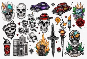 lost in the city tattoo idea