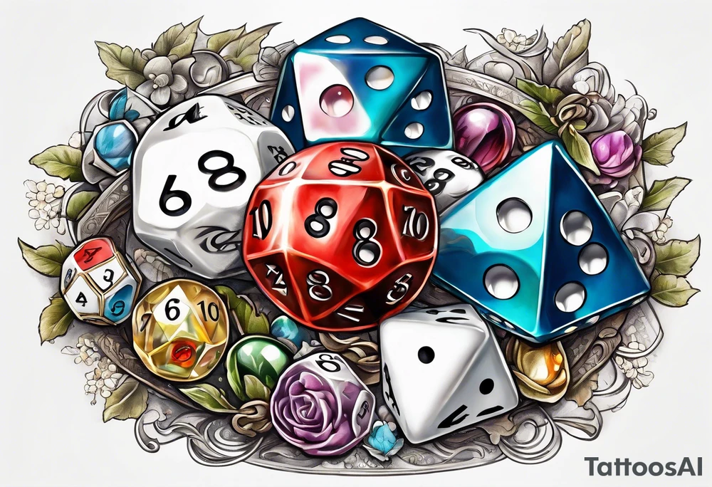 a twenty sided die tattoo idea