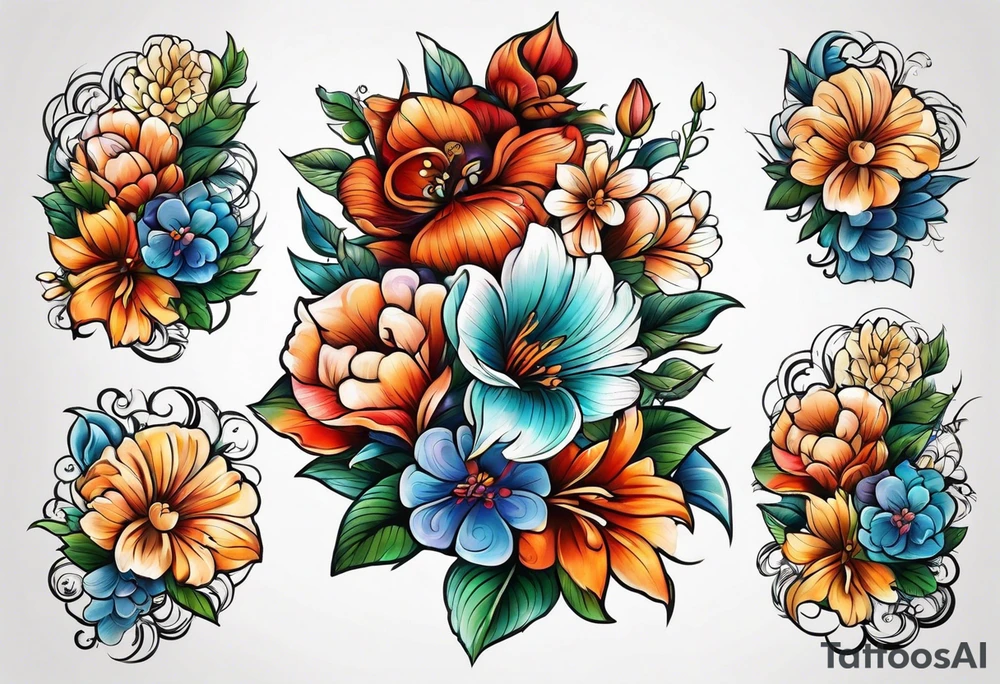 Flowers tattoo idea