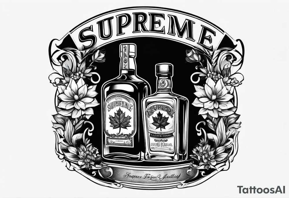 Imported supreme Canadian whiskey tattoo idea