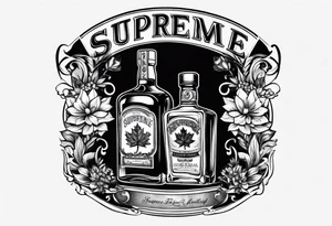 Imported supreme Canadian whiskey tattoo idea