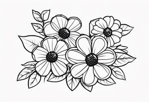 Lego flowers tattoo idea