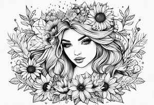 I’m a capicorn I love sunflowers, stars and set sunsets I also think a cassopiea consultation  is tired to me name starts with a W I have 3 kids 1 boy and 2 girls fore arm tattoo idea