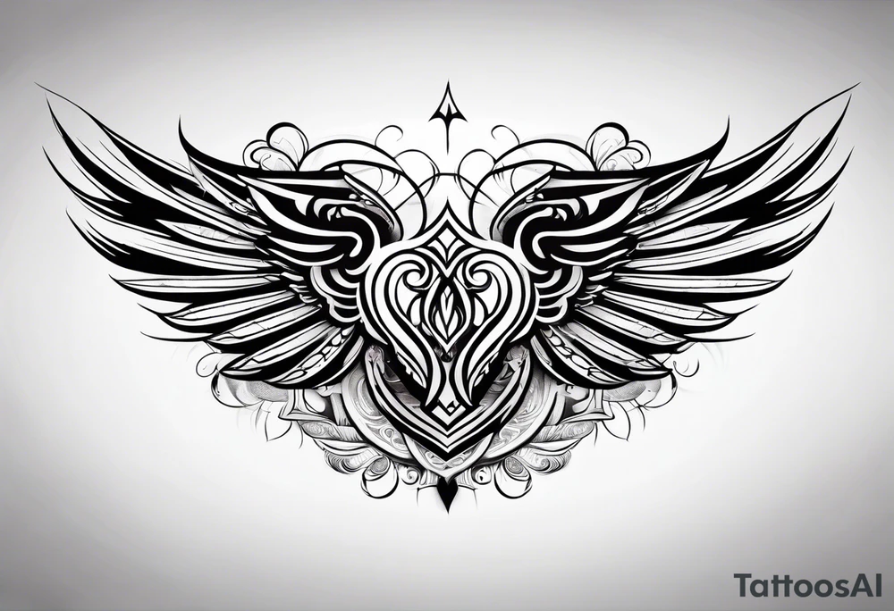 forearm tattoo
tribal wing tattoo idea