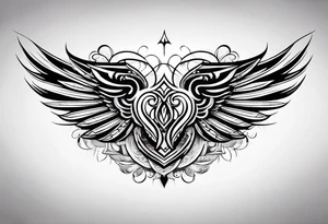forearm tattoo
tribal wing tattoo idea