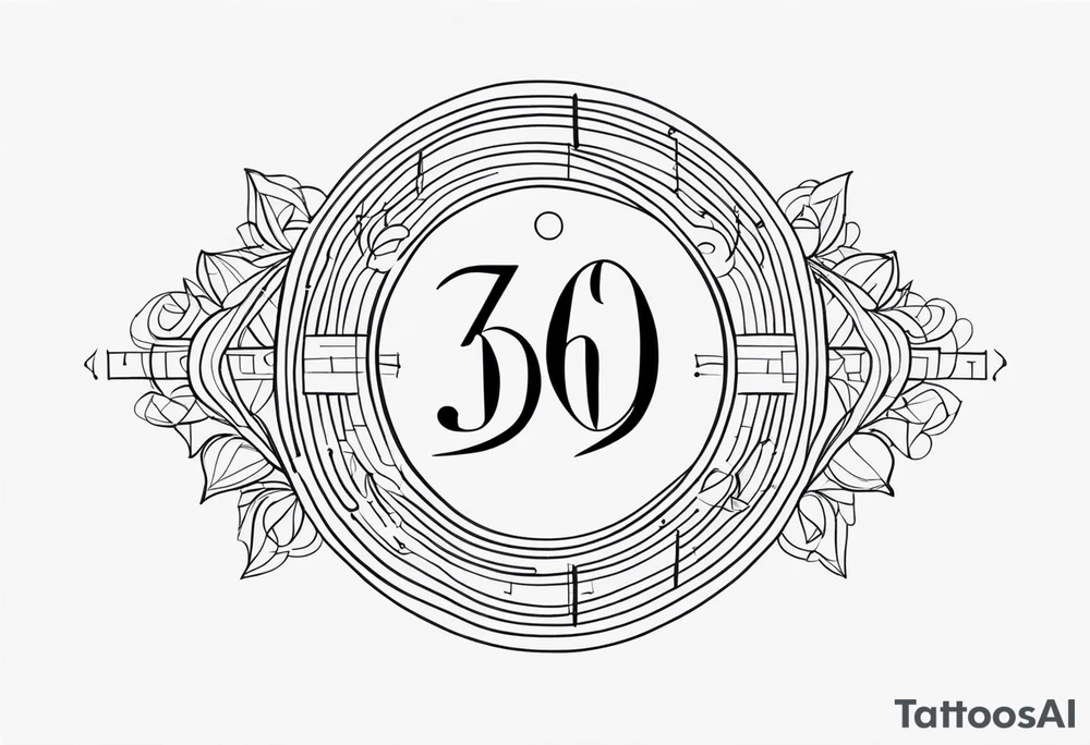 3 6 9 numbers arm tattoo idea