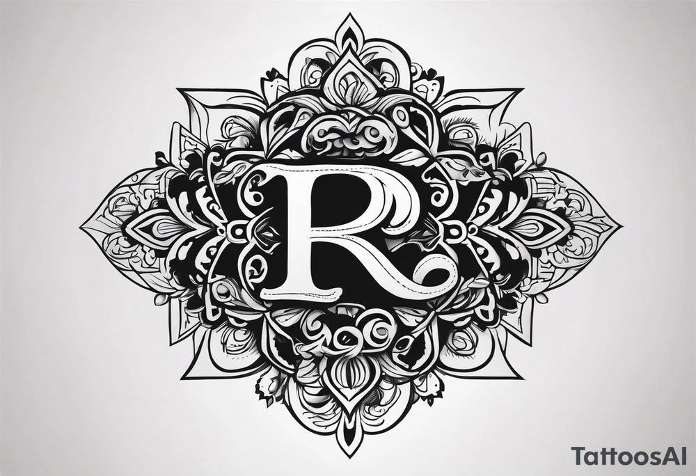 Initials RET tattoo idea