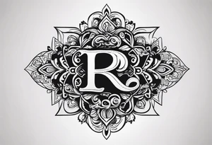 Initials RET tattoo idea
