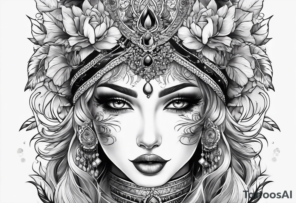 Full leg tattoo from hip to foot tattoo idea