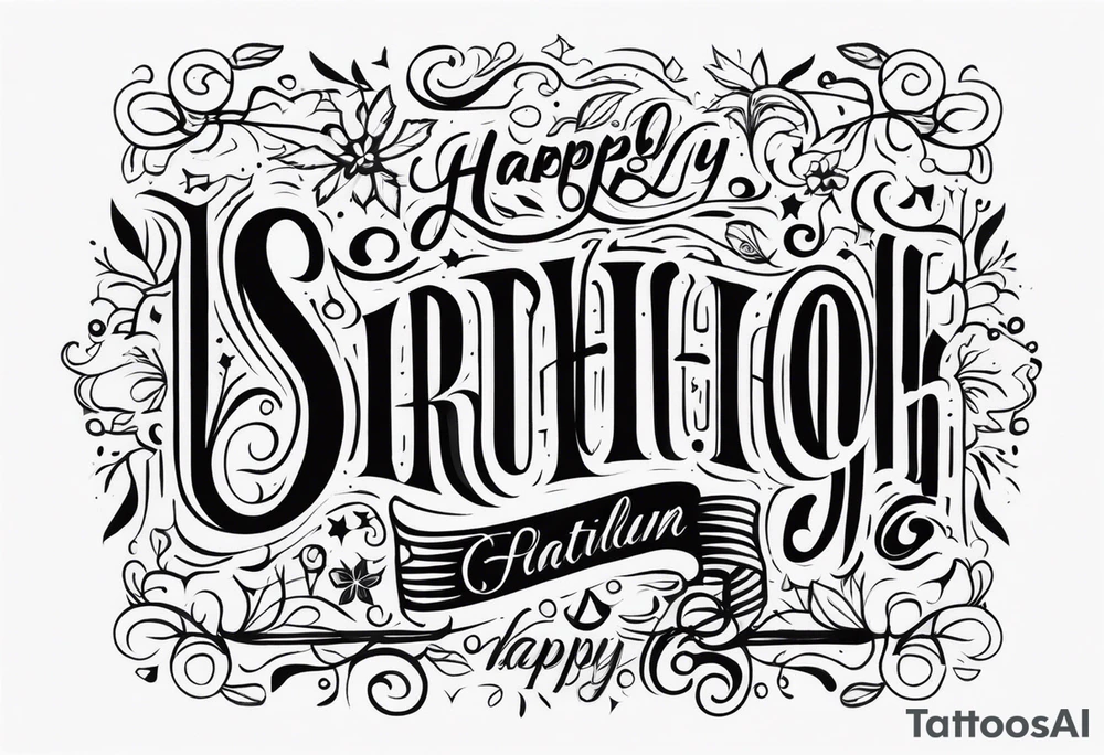 Happy tattoo idea