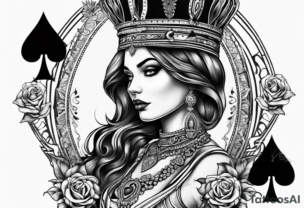queen of spades tattoo idea