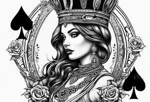 queen of spades tattoo idea